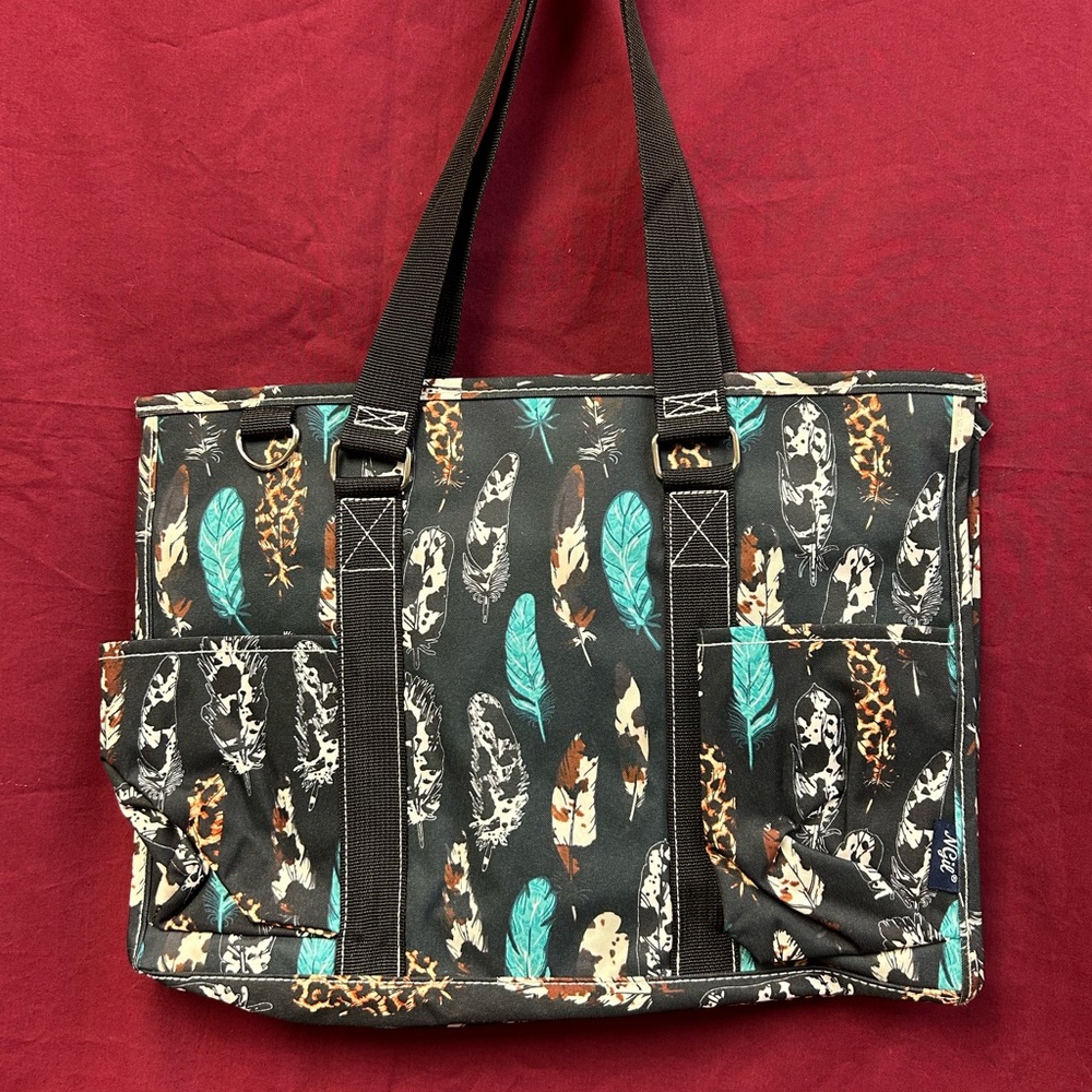 Stylish Feather Print Tote Bag